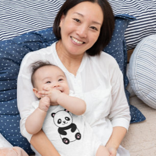 LIEBENSWERTES PANDA-BÄR (VORNE UND HINTEN) BABY STRAMPLER