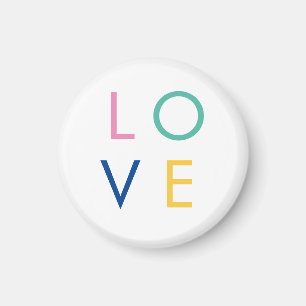 LIEBENSWÜRDIGE farbige Valentinstag-Typografie Magnet