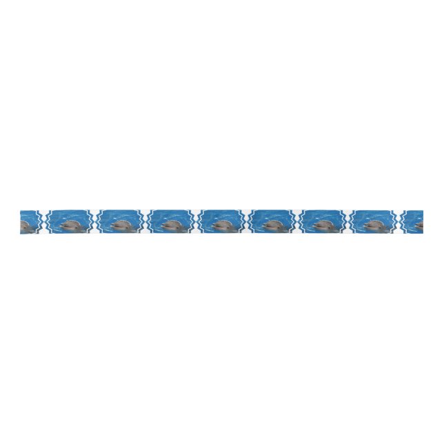 Liebenswürdiger Delphin Satinband (Vorderseite)