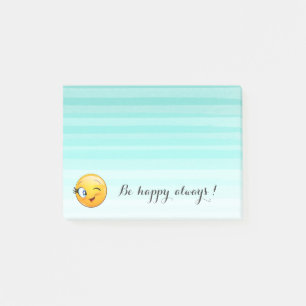 Liebenswürdiger zwinkernd Emoji-Gesicht - Sei imme Post-it Klebezettel