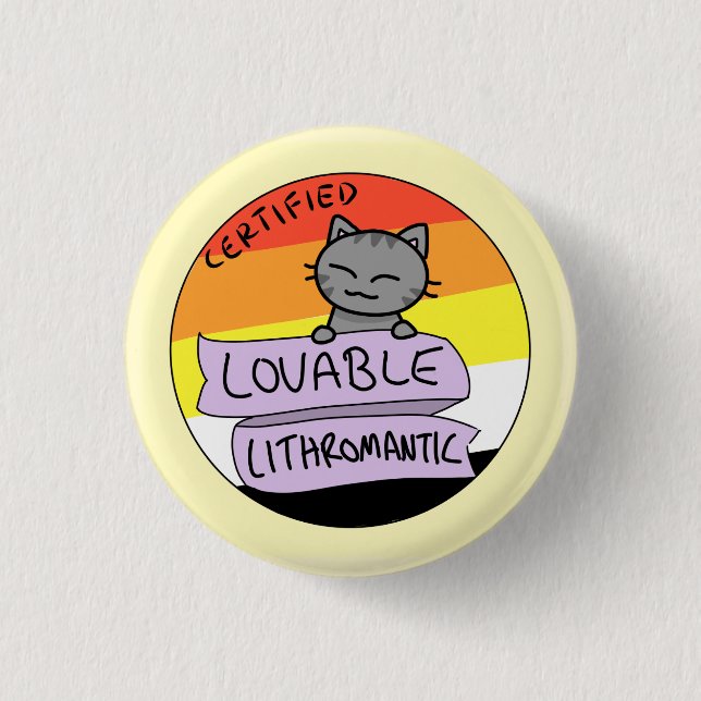 Liebenswürdiges Lithromantic Button (Vorderseite)