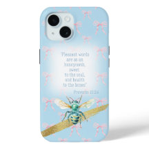 Liebenswürdiges Pastell Blau Rosa Schleife Bibel T
