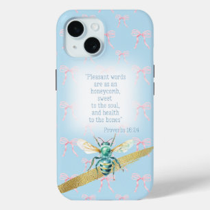 Liebenswürdiges Pastell Blau Rosa Schleife Bibel T Case-Mate iPhone Hülle