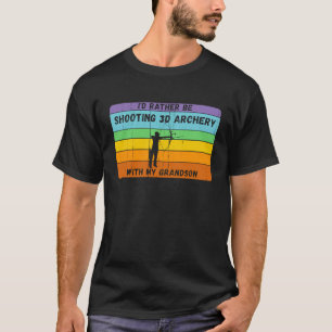Lieber 3D-Bogenschießen mit Enkel Vintage 3D Arch T-Shirt
