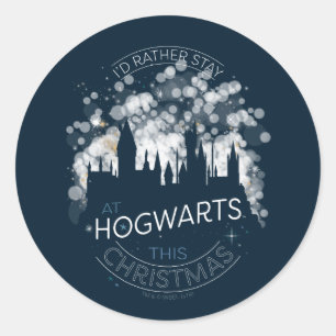 Lieber bleibe ich bei HOGWARTS™ Magic Lights Art Runder Aufkleber