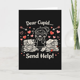 Lieber Cupid, schicke Hilfe, lustiges Valentine-Le Karte