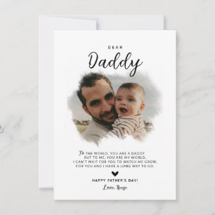 Lieber Daddy Moderne Herz-Foto-Vatertagskarte Karte