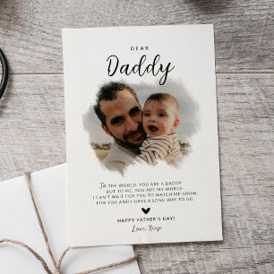 Lieber Daddy Moderne Herz-Foto zum Vatertag Karte