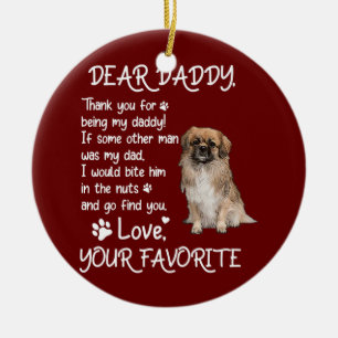 Lieber Daddy Tibetisch Spanischer Hund Vater Vater Keramik Ornament