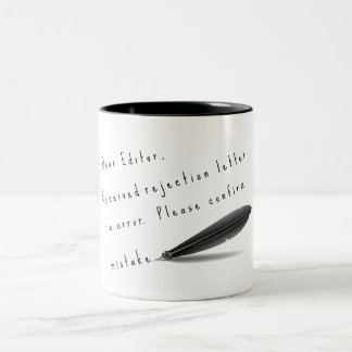 Lieber Editor, Inspiration für Verfasser Zweifarbige Tasse