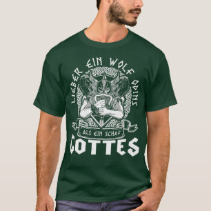 Lieber ein Wolf Odin Nordische Mythologie Mens Vik T-Shirt
