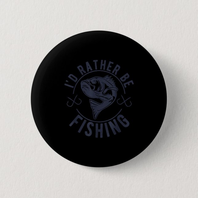 Lieber Fischen, Lustige Fischen-Spruch Graphi Button (Vorderseite)