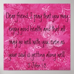 Lieber Freund bete ich Bibel-Vers Plakat