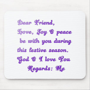 "Lieber Freund" Festive Season Gruß Mousepad