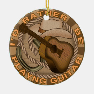 Lieber Gitarre spielen Keramik Ornament