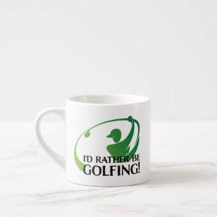 Lieber Golf spielen Golf Golf Modern Zitat  Espressotasse