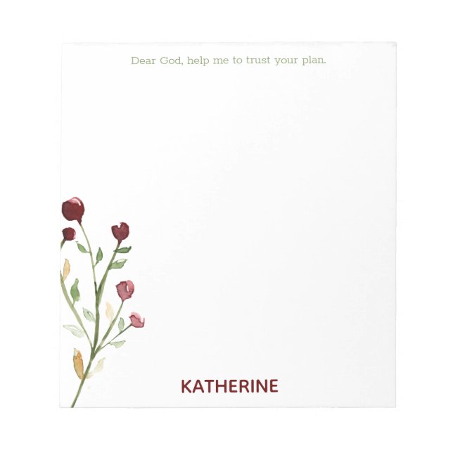 Lieber Gott, hilf mir, es zu wissen Notizblock (Vorderseite)