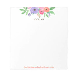 Lieber Gott, segne meine Familie mit dem blorfarbe Notizblock