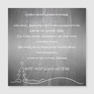 Lieber guter Weihnachtsmann Magnetkarte
