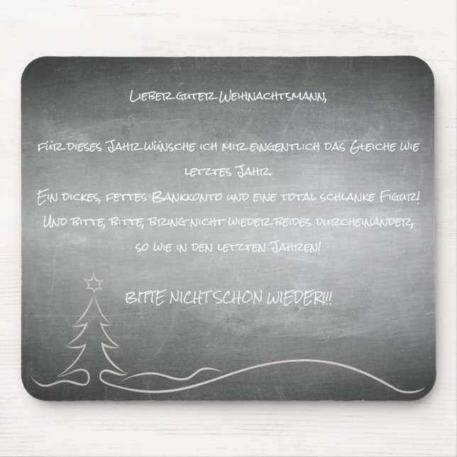 Lieber guter Weihnachtsmann Mousepad (Vorne)