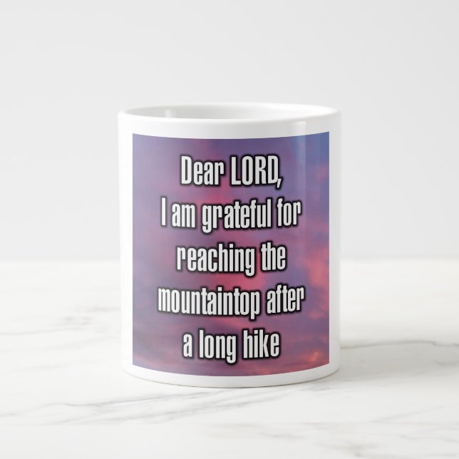 Lieber HERR, ich bin dankbar dafür, den... Becher  Jumbo-Tasse (Vorderseite)