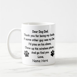 Lieber Hund Vater mit Individuelle Name Kaffee Tas Kaffeetasse