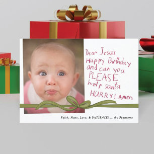 Lieber Jesus Foto Weihnachtskarte