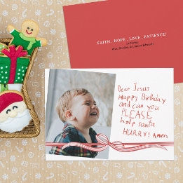 Lieber Jesus Foto Weihnachtskarte