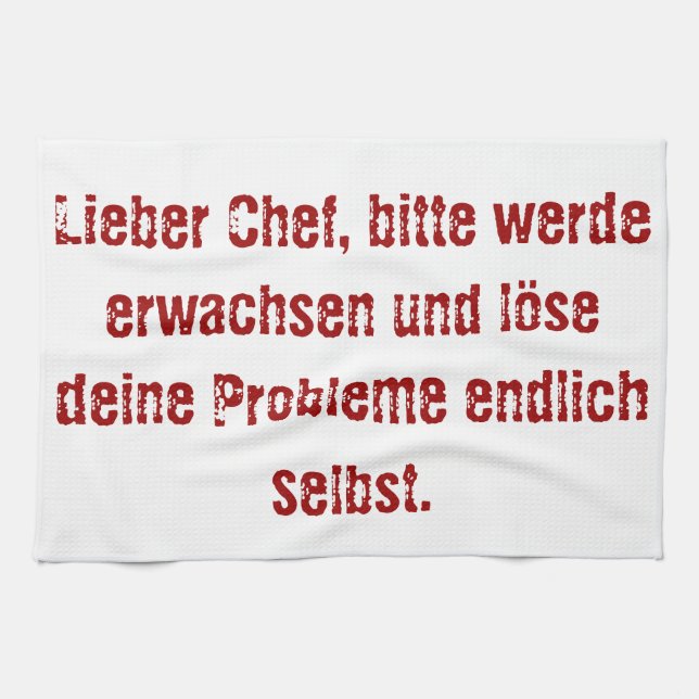 "Lieber Koch, bitte." Geschirrtuch (Horizontal)