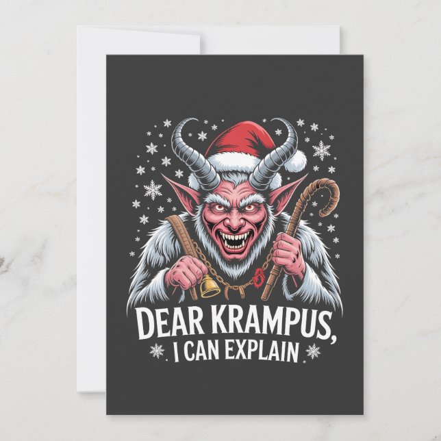 Lieber Krampus Ich kann Weihnachten Weihnachten er Einladung (Vorderseite)