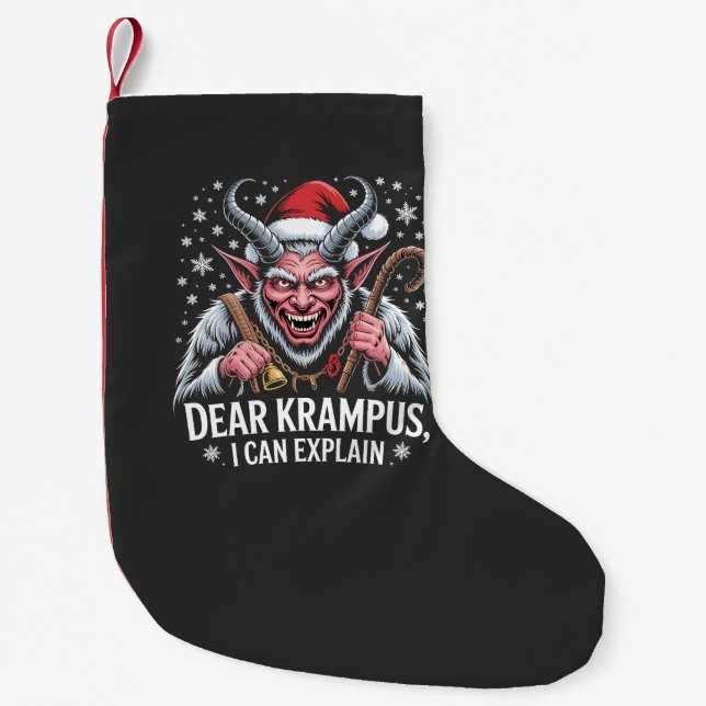 Lieber Krampus Ich kann Weihnachten Weihnachten er Kleiner Weihnachtsstrumpf (Vorderseite)