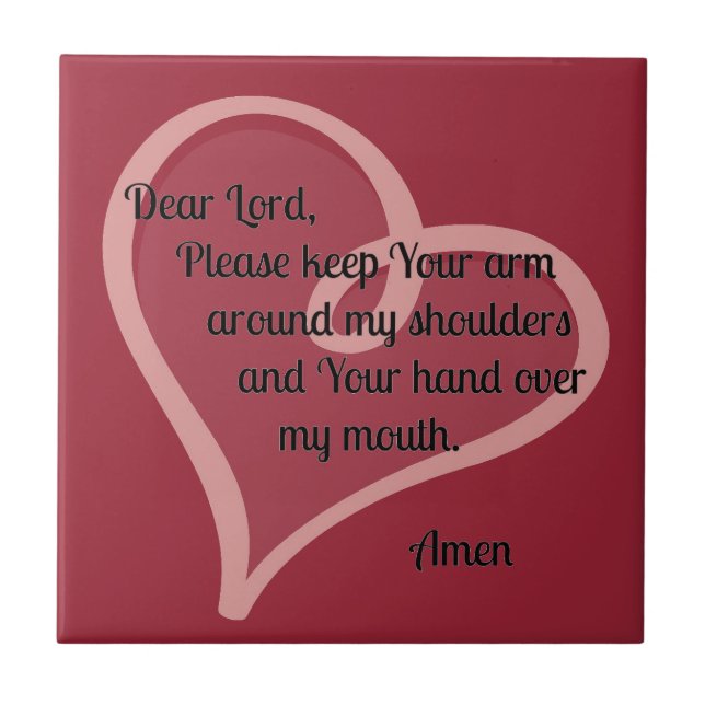 Lieber Lord Keep Your Arm Around… Fliese (Vorderseite)