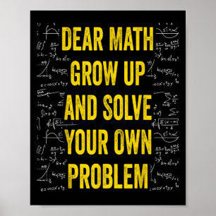 Lieber Mathematik löst Ihr eigenes Problem witzige Poster