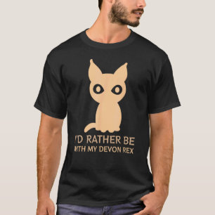 Lieber mit meiner Devon Rex - Katzenliebhaber T-Shirt