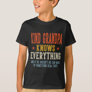Lieber Opa weiß alles zum Vatertag Retro T-Shirt