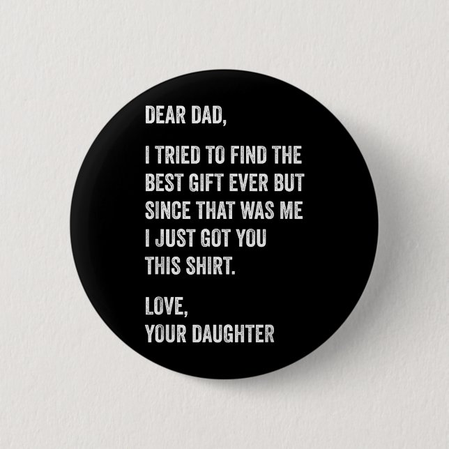 Lieber Papa Lustige Fathers Day-Zitate von der Toc Button (Vorderseite)