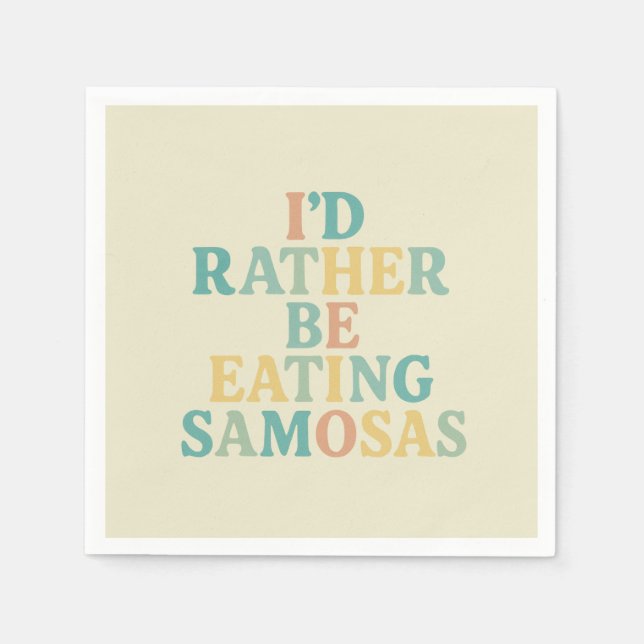 lieber Samosas essen Serviette (Vorderseite)