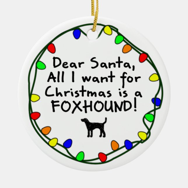 Lieber SanktFoxhound Keramikornament (Vorne)