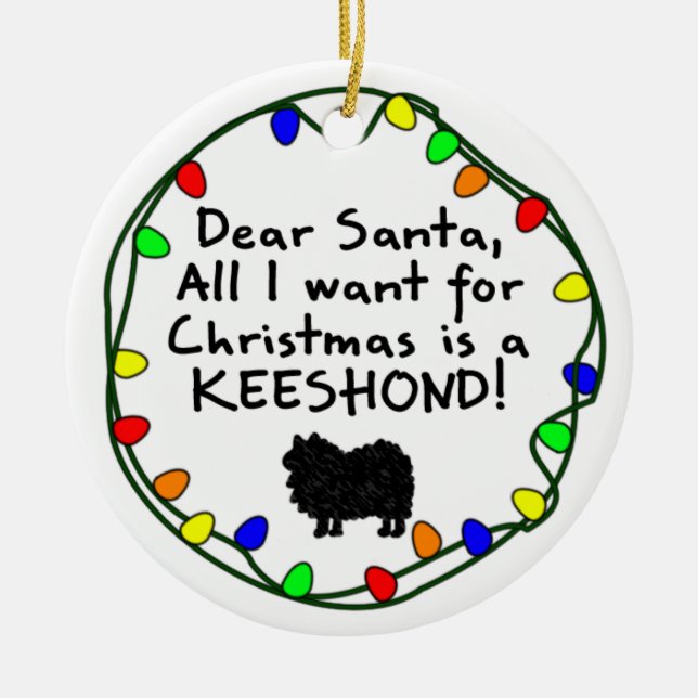 Lieber SanktKeeshond Keramikornament (Vorne)