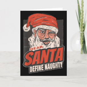 Lieber Santa Definiere Unartig Neujahrszitat  Karte