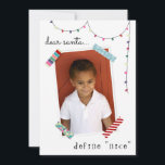 Lieber Santa Definition Nice Foto Funny Christmas Feiertagskarte<br><div class="desc">Lieber Weihnachten, Definition "Nice" . . . oder gehen Sie mit Liebe Santa, definieren Sie "gut". So oder so ist das Thema eine großartige Kulisse, um ein Bild (Portrait/Vertikal) Ihres schelofen Kleinen für lustige Weihnachtskarten zu zeigen. Das doppelseitige Format macht Ihre Ferienkarte besonders attraktiv. Weitere Koordinationsgegenstände finden Sie in der...</div>