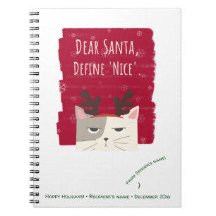 Lieber Santa Definition Nice Funny Niedliche Weihn Notizblock