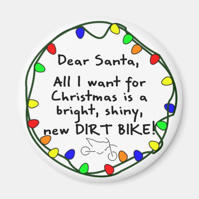 Lieber Santa Dirt Bike Magnet (Vorne)