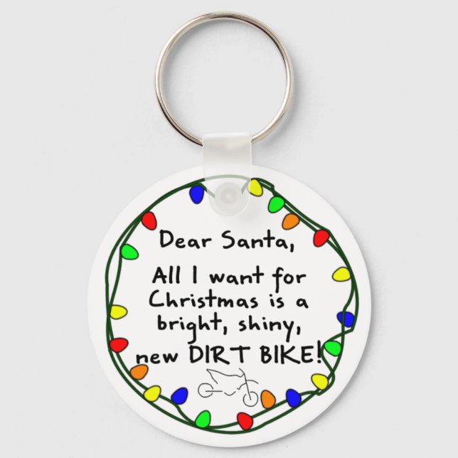 Lieber Santa Dirt Bike Schlüsselanhänger (Vorderseite)