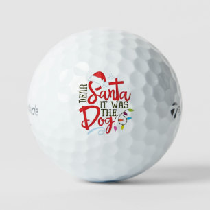 Lieber Santa, es war der Hund, lustig Golfball