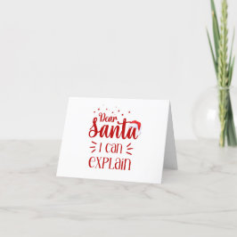 Lieber Santa I kann Weihnachtstypografie erklären Feiertagskarte