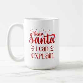 Lieber Santa I kann Weihnachtstypografie erklären Kaffeetasse