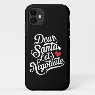 Lieber Santa, lasst uns verhandeln Lustiges Weihna Case-Mate iPhone Hülle