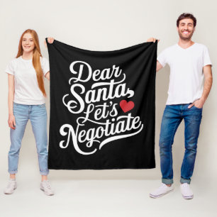 Lieber Santa, lasst uns verhandeln Lustiges Weihna Fleecedecke