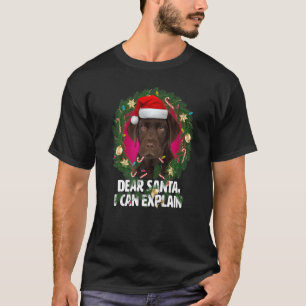 Lieber Santa Niedlich Brown Labrador - Naughty für T-Shirt